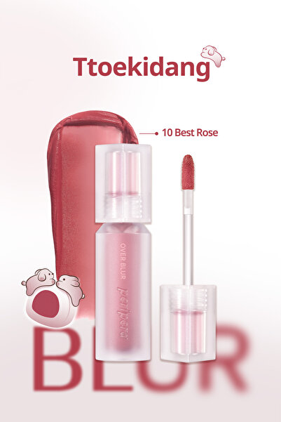 PERIPERA PERIPERA Over Blur Tint - يدوم طوال اليوم، ملمع ناعم، Best Rose (010)