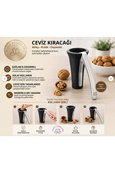 FAMU PAZARLAMA Nut and Walnut Cracker