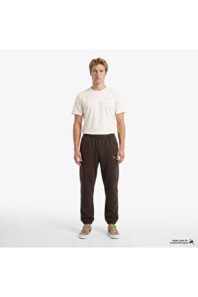 KARL KANI بنطلون بني فضفاض للرجال من Small Signature Essential