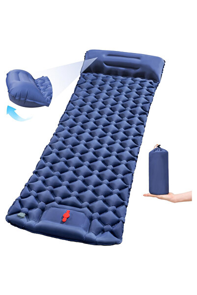 Choice LT-88Dark blue Outdoor Camping Sleeping Pad Folding Sleep Mat Beach In...