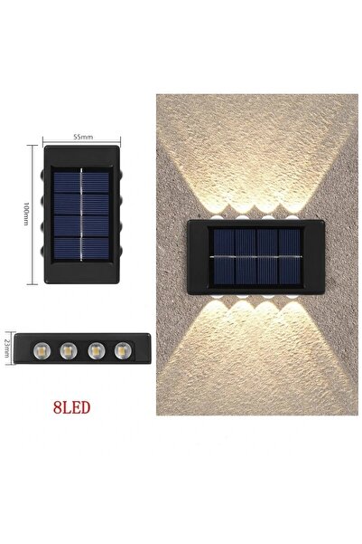 Choice مصباح LED أبيض بثمانية مصابيح LED، قطعة واحدة، يعمل بالطاقة الشمسية، م...