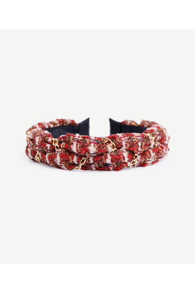 Yargıcı Tweed Crown with Chain Detail