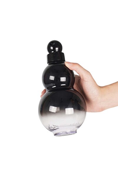 Choice7 950ml Black 950ML Gourd Shaped Water Bottle Sports Plastic Drink Bott...