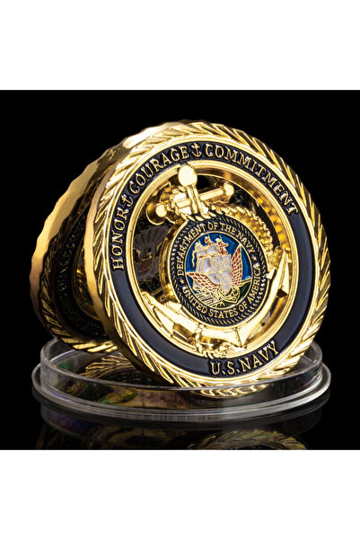 Choice Gold United States Navy Challenge Coin USN Commemorative Coins Departm...
