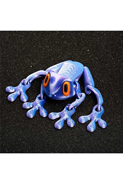 Choice Powder Blue 3D Printed Magnetic Articulated Frog Fidget Toy Cute Flexi...
