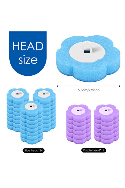 Choice6 C 36heads 18/36Pcs Disposable Toilet Brush Wall Mounted Toilet Brush ...