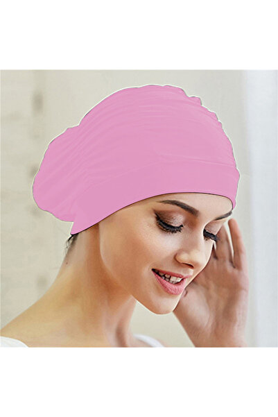 Choice pink Swimming Hat Women Unisex Girls Long Hair Bathing Cap Swimming Ca...