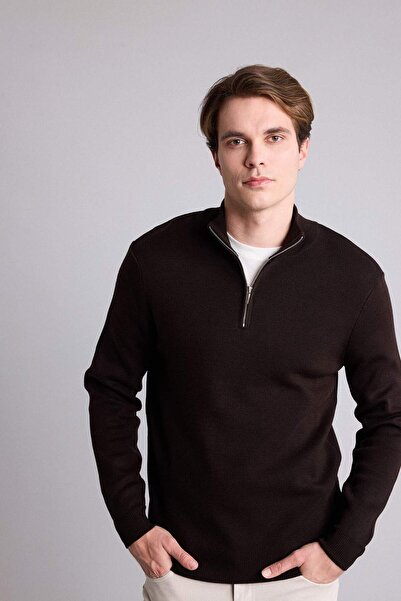 DeFacto Standard Fit Half-Zip Knitwear Sweater A5184Ax24Au