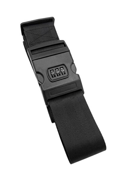 Temel Black Suitcase Belt I, 3-Digit Combination Adjustable Suitcase Security...