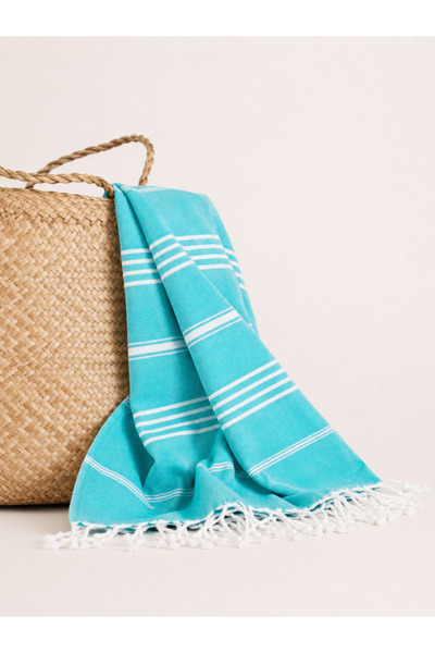 Semecca Organic Certified 100% Cotton Striped Sultan Peshtamal / Beach, Bath,...