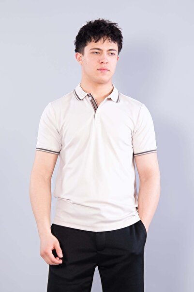 Mckanzie 4623 striped modal fabric t-shirt with collar