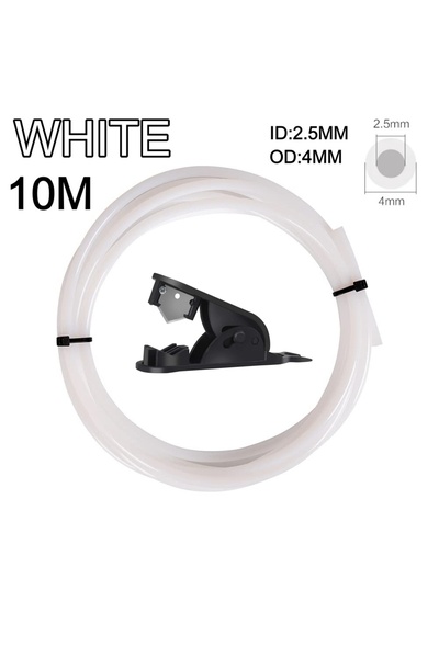 Choice7 White 10M PTFE Bowden Tube ID 2.5MM OD 4MM For 3D Printer Bambu Lab P...