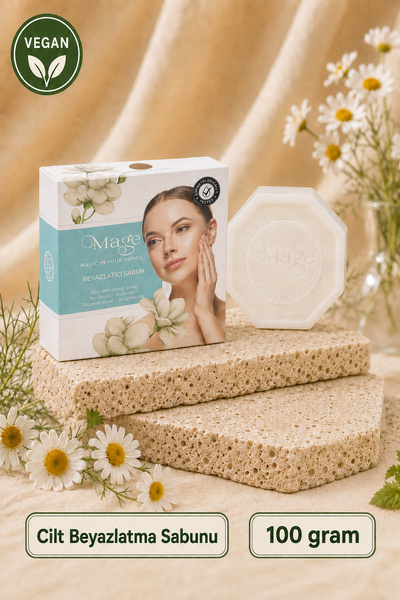 Mage Cosmetics Mage Doğal Beyazlatıcı Güzellik Sabunu 100 gram 1 adet hediyel...