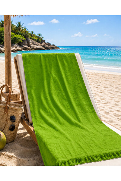 la lune home 70X150 cm Cotton Beach and Sauna Towel – Beach Patterned, Fringe...