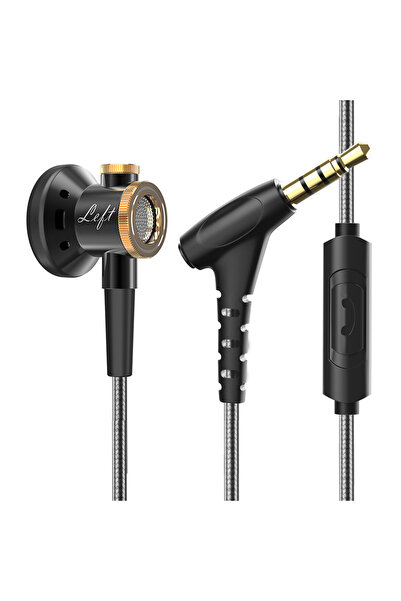Choice BK D08 Metal HiFi 3.5mm In Ear Headphones Flat Head Earphone with Micr...