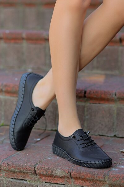 Madam Tarz Varmenpelle-01 Flat Sole Khaki Leather Sports