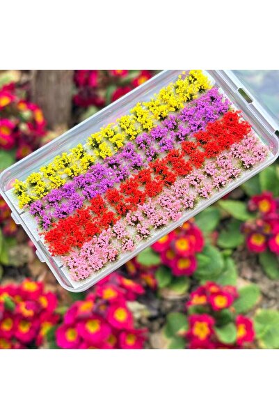 Choice1 yellow Multi-Colored A Box of 4 Mix Colors Mini Model Flower Cluster ...