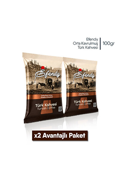 Shazel Efendy Traditional Instant Medium Roasted Turkish Coffee 100g 2-Pack