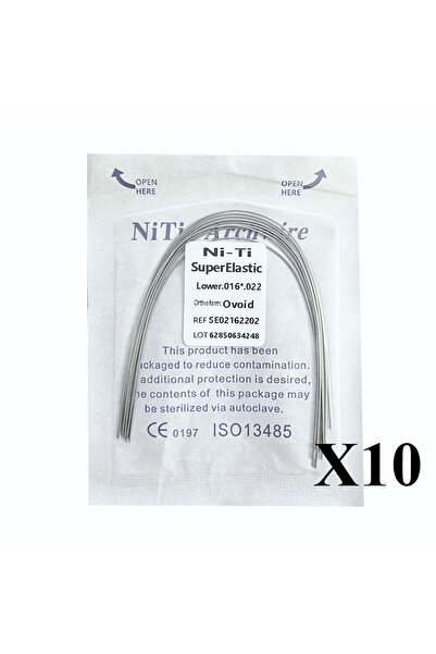 Choice22 16x22 Lower-NITI AG Super Elastic NiTi Orthodontic Arch Wires - Roun...