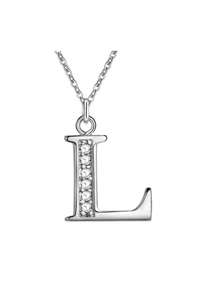 Choice25 L New 925 Sterling Silver Necklace 26 Letter Pendant For Women Fashi...