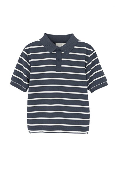name ıt Tricou cu guler polo, bleumarin