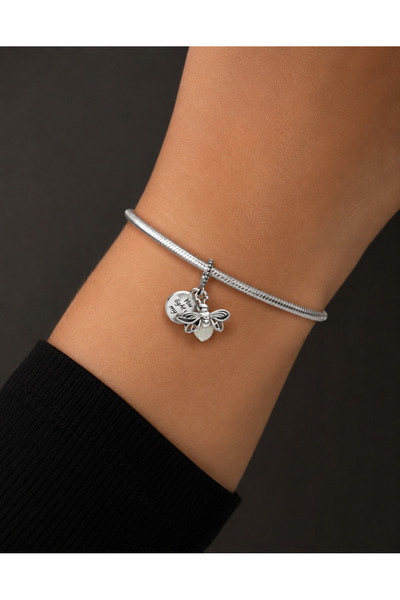 Es Silver Karanlıkta Parlayan Ateş böceği Charm 925 Ayar Gümüş