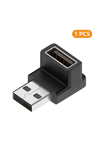 Choice4 1x AG-AM-LT-FM USB A Female to USB A Male Adapter 90 Degrees/180 Degr...