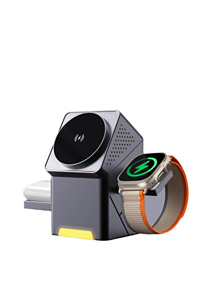 Choice GRAY New 15W Rotating Magnetic Wireless Charger 3 in 1 Wireless Charge...