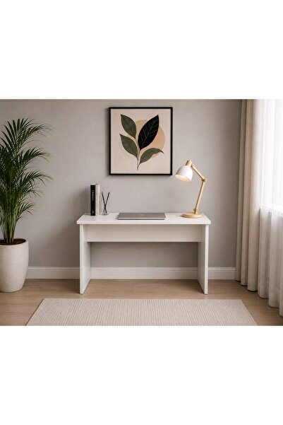 Modern Bilgisayar ve Ders Çalışma Masası MDF Beyaz Çalışma Masası I 140x75x60 cm I