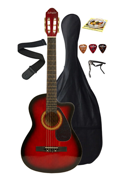 SALVADOR ATL441708 Klasik Gitar 4/4 Yetişkin Boy Sap Ayarlı Full Set