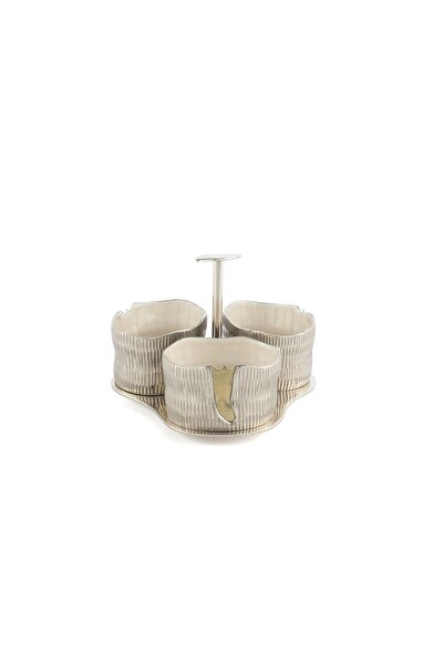Mikasa Moor Silver 3lü Çerezlik 20x15cm