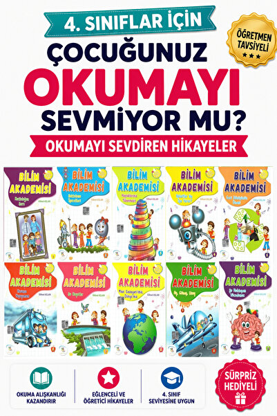 5 Renk Yayınları 4 .Sınıf Okumayı Sevdiren 10 lu Hikaye Seti -2 (64 sayfa)