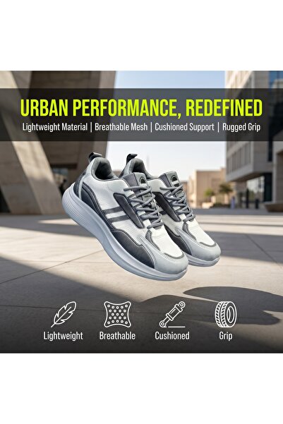 Lucky Steps Men's Breathable Mesh Running Sneakers Lightweight Lace-Up Athlet...