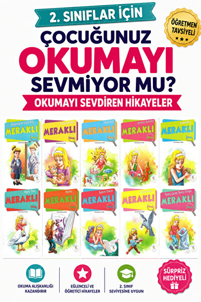 5 Renk Yayınları 2 .Sınıf Okumayı Sevdiren 10 lu Hikaye Seti - 8 (32 sayfa)