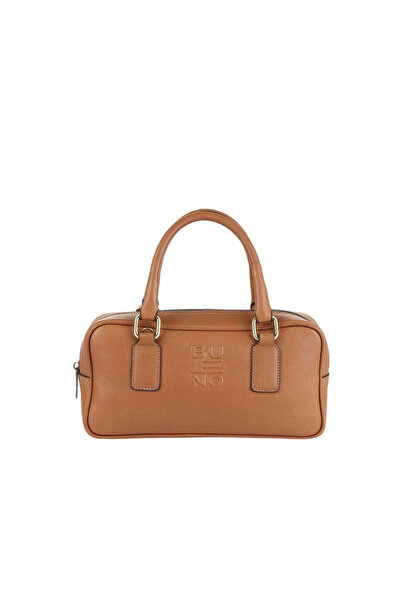 BUENO Tan Dark Leather Women's Handbag