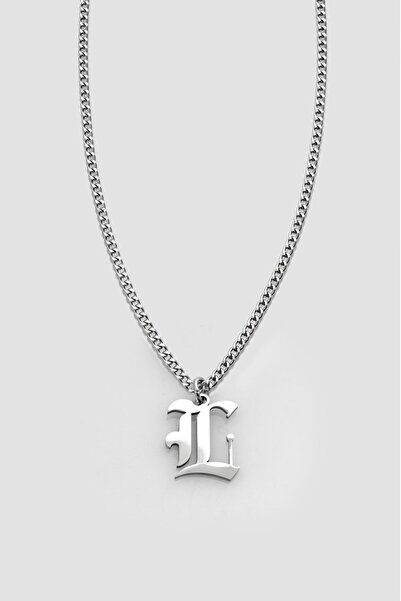 UKHWD SUPPLY Gothic Letter L Necklace - 316L Steel Ka1108Gm