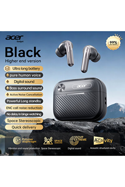 Choice سماعات أذن لاسلكية من نوع Acer Ohr644 بتقنية البلوتوث مع خاصية إلغاء ا...