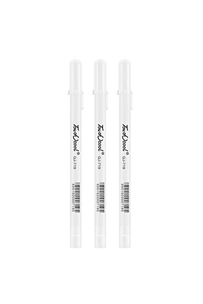 Choice white 3Pcs White Gel Pen Fine Tip Pen Gel Ink Pen, Used for Black Pape...
