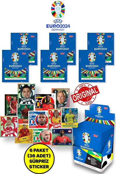 TOYFEST ALMANYA EURO 2024 Avrupa Şampiyonası Match Attax - 6 ADET Futbolcu St...