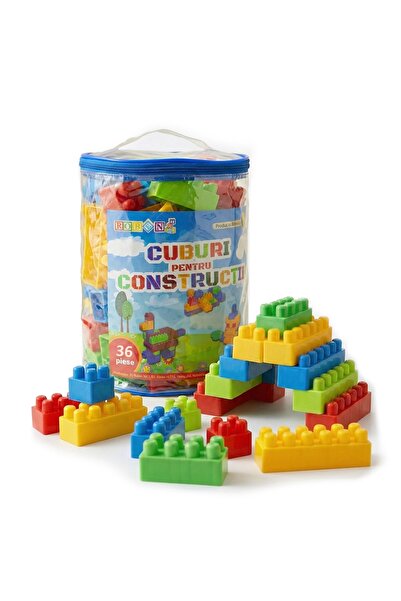 Robentoys Cuburi Constructii pentru Copii Robentoys, 36 Piese, Multicolor
