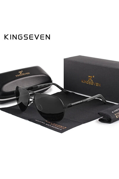 Choice4 نظارات شمسية رجالية فاخرة من KINGSEVEN باللون الأسود والرمادي، نظارات...