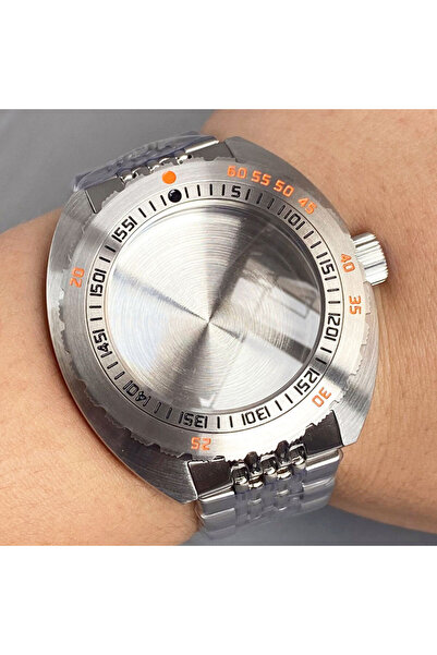Choice7 for ETA2824 PT5000 case kit-orange mark 42mm Diver Watch Case NH35 Wa...