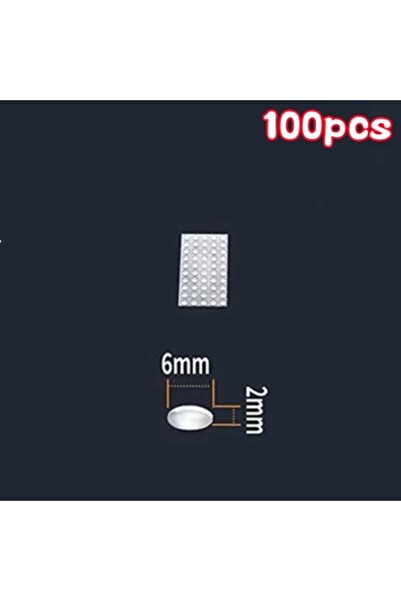Choice3 6 x 2mm x 100pcs 100pcs Cabinet Door Bumpers Strong Self-Adhesive Cle...