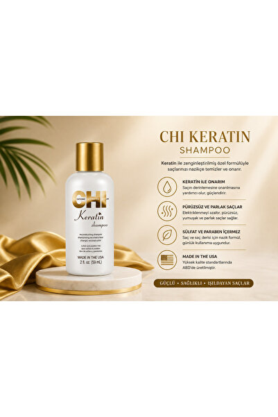 Chi Keratin Repair Sulfate-Free Shampoo for Damaged Weak Hair 59 ml 633911730201