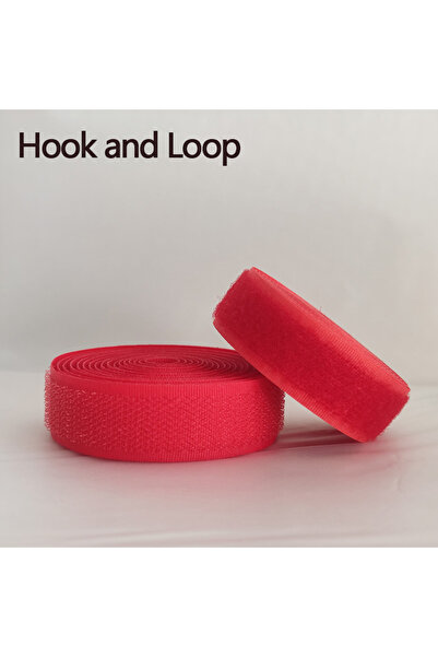 Choice6 20mm Wide Red 2Meter 2Meter/Pair Colour Hook and Loop Fastener Tape N...