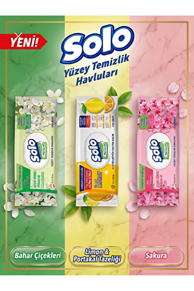 yüzey temizleme havlusu Bahar çiceği& limon ve portakal & sakura & 3X100 lü paket