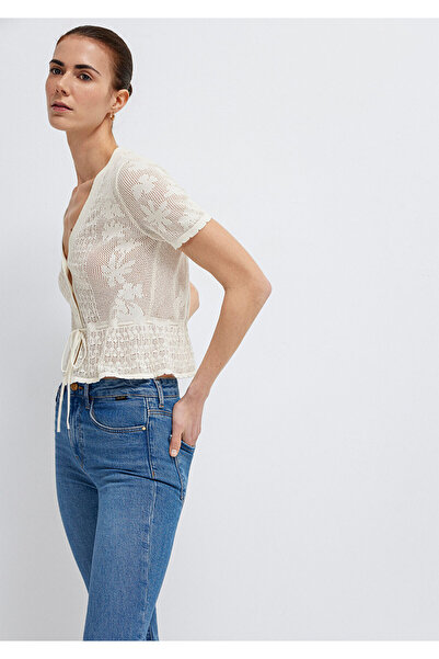 Mavi Spitzen-Ecru-Strickwaren Slim Fit / Eng anliegend 1710888-70057