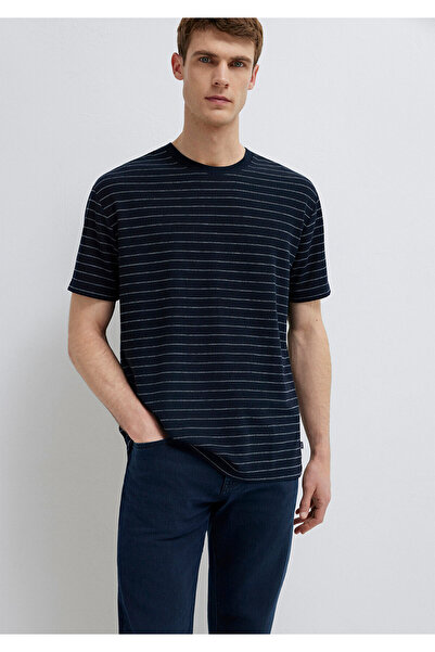 Mavi Striped Navy Blue T-Shirt Loose Fit / Relaxed Comfortable Cut 0613334-70497