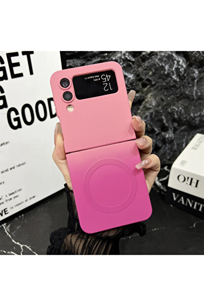 Choice8 For Galaxy Z Flip 6 Pink Red Luxury Gradient Magsafe Case for Z Flip ...