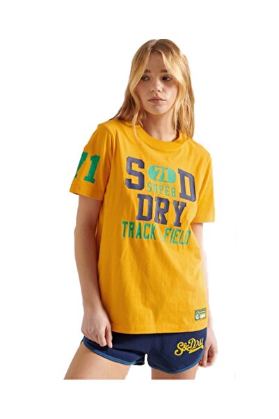SUPERDRY ΚΟΛΕΓΙΑΤΙΚΗ ΑΘΛΗΤΙΚΗ ΣΟΥΓΙΑΝΤΡΑ ΤΕΧΝΗΣ W1010422A-RUA Χρυσό
